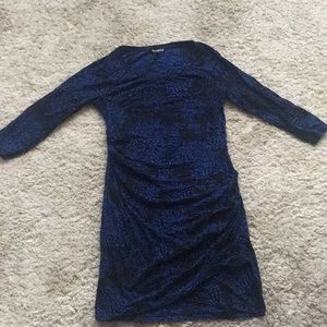 Cute and comfy express  blue and black dress